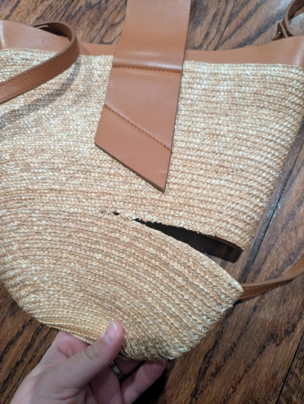 Carolina Santo Domingo Raffia Bucket Bag - Picture 2 of 4